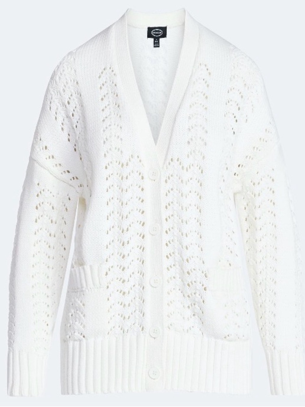 Scoop Women’s V Neck Sweater Cardigan, Midweight, Size Large (12-14) - Picture 2 of 8